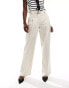 Mango belted tailored trouser in beige