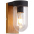 Фото #1 товара BRILLIANT Auenwandleuchte CABAR - E27 - 1x40W - Dunkles Holz und schwarze Farben