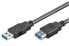 Фото #1 товара Wentronic 93999 - 3 m - USB A - USB A - USB 3.2 Gen 1 (3.1 Gen 1) - Male/Female - Black