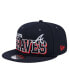 Фото #1 товара Men's Navy Atlanta Braves Game Day Bold 9FIFTY Snapback Hat