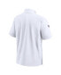 Men's White New England Patriots Sideline Coach Short Sleeve Hoodie Quarter-Zip Jacket