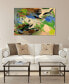 Фото #6 товара Linen Blues I Frameless Free Floating Tempered Art Glass Abstract Wall Art by EAD Art Coop, 48" x 32" x 0.2"