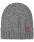 Фото #1 товара Men's Cable-Cuff Logo Patch Beanie