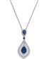 ფოტო #2 პროდუქტის Sapphire (1-1/4 ct. t.w.) and Diamond (1/2 ct. t.w.) Pendant Necklace in 14k Gold (Also available in Ruby and Emerald)