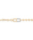 Фото #2 товара Diamond Horizontal Link Two-Chain Bracelet (1/5 ct. t.w.) in Gold Vermeil, Created for Macy's