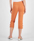 Фото #2 товара Women's Side Lace-Up Capri Pants, Created for Macy's