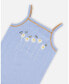 ფოტო #2 პროდუქტის Girl Organic Cotton Two Piece Pajama Set Baby Blue Printed Daisies - Child