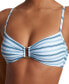 Women's Striped Embellished Bikini Top