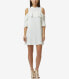 Фото #1 товара Avec Les Filles Women's Ruffled Cold Shoulder Dress White S