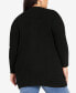 ფოტო #4 პროდუქტის Plus Size Boyfriend Rib Cardigan Sweater