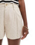 Фото #4 товара Hollister high rise linen tailored short in beige