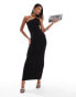 Фото #1 товара ASOS DESIGN one shoulder midi dress with curved cut outs in black