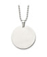 Фото #1 товара Brushed Reversible Round 2mm Dog Tag Ball Chain Necklace