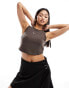 Фото #2 товара Nike Essential ribbed cropped tank top in baroque brown