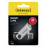 Intenso Basic Line - 32 GB - USB Type-A - 2.0 - 28 MB/s - Swivel - Black - Silver