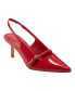Red Patent- Faux Patent Leather