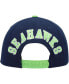 Фото #2 товара Men's College Navy, Neon Green Seattle Seahawks Flawless 9FIFTY Snapback Hat