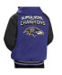ფოტო #2 პროდუქტის Men's Purple Baltimore Ravens Defender Raglan Full-Zip Hoodie Varsity Jacket
