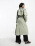 ASOS DESIGN longline trench coat in light khaki