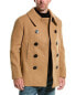 Фото #1 товара Burberry Wool-Blend Peacoat Men's Brown 46