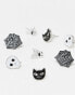 Фото #3 товара ASOS DESIGN Halloween pack of 4 earrings with novelty design