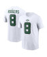Фото #1 товара Men's Aaron Rodgers White New York Jets Player Name and Number T-shirt
