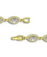 ფოტო #3 პროდუქტის Cubic Zirconia Oval - Pave Marquise - Design Halo Link Bracelet
