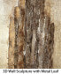 Stratified Metallic Handed Painted Rugged Wooden Wall Art, 72" x 22" x 2.8"