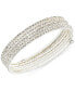 ფოტო #2 პროდუქტის Multi-Row Rhinestone Flex Bracelet