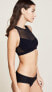 Commando 155407 Women's Chic Mesh Racerback Black Bra Sz. S/M