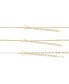 ფოტო #2 პროდუქტის 14k Gold Flash Plated White Enamel Paperclip Herringbone Chain Layered Necklaces, 3 Piece Set
