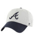 47 Brand Men's Gray/Navy Atlanta Braves Sure Shot Classic Franchise Fitted Hat