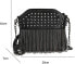 Фото #18 товара Kris Anna Women's Rivets Mini Shoulder Bag with Shoulder Strap Chain Tassel Black Disposable