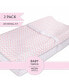 Cotton Jersey Knit Changing Pad Cover Set and Cradle Sheet Set 2 Pack