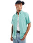 Фото #6 товара Tommy Hilfiger 1985 flex oxford regular fit short sleeve shirt in green