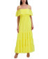 ფოტო #1 პროდუქტის Women's Off-The-Shoulder Tiered Chiffon Maxi Dress