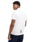 EA7 polo shirt in white with chest logo