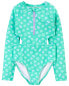 Kid 1-Piece Long Sleeve Cut-Out Swimsuit 12