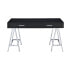 Coleen Built-In USB Port Writing Desk, High Gloss & Chrome Finish