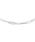 ფოტო #2 პროდუქტის Minimalist Simple .925 Sterling Silver Rounded Paper Clip Chain Link Choker Collar Necklace For Women s Lightweight 14 Inch 3.5MM