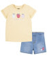 ფოტო #1 პროდუქტის Little Girls Fruity T-shirt and Shorts Set
