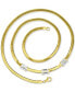 ფოტო #4 პროდუქტის Lab-Grown White Sapphire Three Stone 18" Collar Necklace (2-5/8 ct. t.w.) in 14k Gold-Plated Sterling Silver