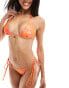 Фото #2 товара Kulani Kinis citrus sunrise halter bralette bikini top in orange