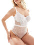 Ivory Rose Fuller Bust Bridal Vienna DD-G mesh lace bodysuit in white