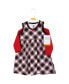 ფოტო #2 პროდუქტის Baby Girls Quilted Cardigan and Dress, Black Red Plaid