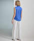 ფოტო #6 პროდუქტის Women's Sleeveless Draped V-Neck Top