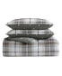 Фото #11 товара CLOSEOUT! Alder Plaid Charcoal Duvet Set, King