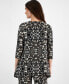 Petite Printed Knit 3/4-Sleeve Curved-Hem Top, Created for Macy's