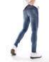 Фото #2 товара ASOS DESIGN spray on jeans with power stretch in dark wash blue