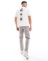 ASOS DESIGN relaxed fit t-shirt with back print in off-white Бежевый, XL - Chest 44 - фото #4